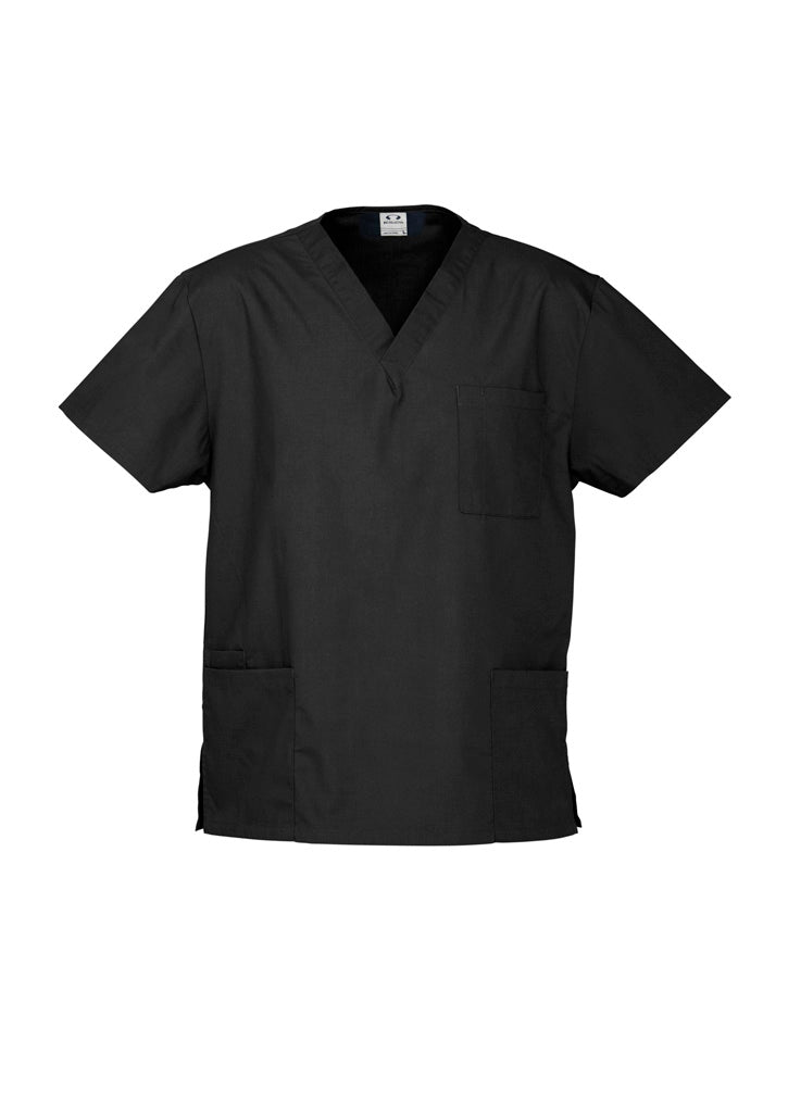 Unisex Classic Scrub Top - Black ||SRC=https://cdn.fashionbizapps.nz/honeybee/images/H10612_bProduct_Black_01_mOUzSmX.jpg