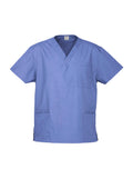Unisex Classic Scrub Top - Mid Blue ||SRC=https://cdn.fashionbizapps.nz/honeybee/images/H10612_bProduct_MidBlue_01_vANsFSU.jpg