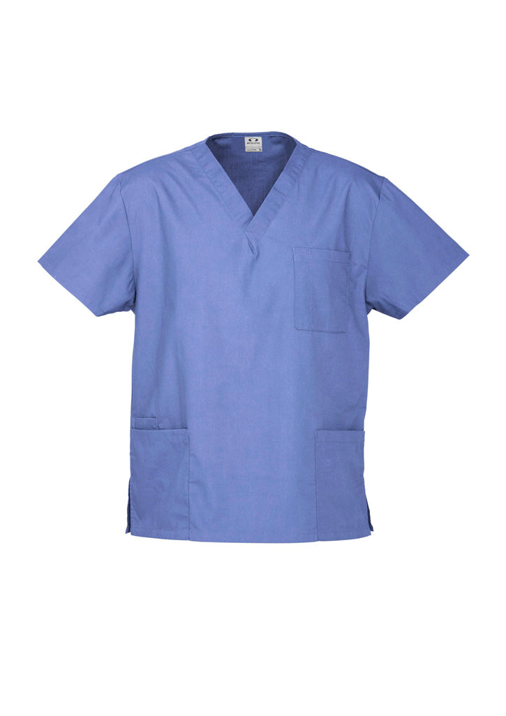 Unisex Classic Scrub Top - Mid Blue ||SRC=https://cdn.fashionbizapps.nz/honeybee/images/H10612_bProduct_MidBlue_01_vANsFSU.jpg