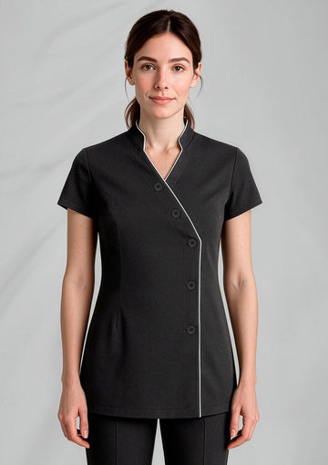 Womens Zen Tunic ||SRC=https://cdn.fashionbizapps.nz/honeybee/images/H134LS_Talent_Black_01_R_uid4rqT.jpg