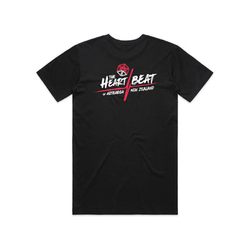 Heartbeat Mens Staple Tee - BLACK