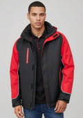 Unisex Nitro Jacket ||SRC=https://cdn.fashionbizapps.nz/honeybee/images/J10110_Talent_Black_Red_White_01_3w8LRuG.jpg
