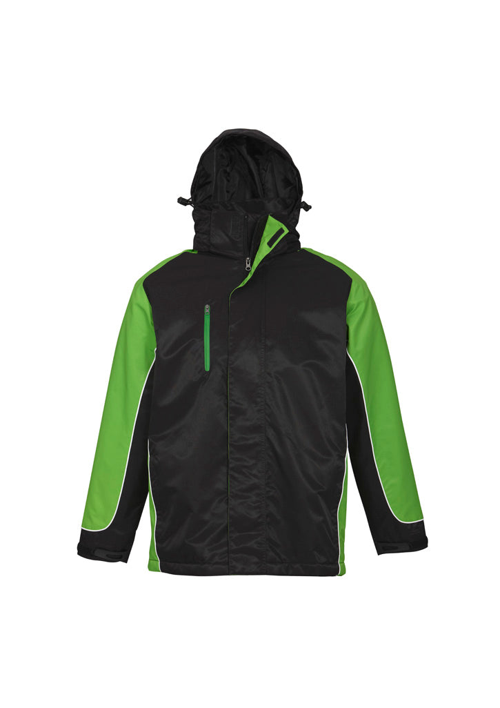 Unisex Nitro Jacket - Black/Green/White ||SRC=https://cdn.fashionbizapps.nz/honeybee/images/J10110_bProduct_Black_Green_White_01_253fufb.jpg
