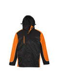 Unisex Nitro Jacket - Black/Orange/White ||SRC=https://cdn.fashionbizapps.nz/honeybee/images/J10110_bProduct_Black_Orange_White_01_VaxRMJw.jpg