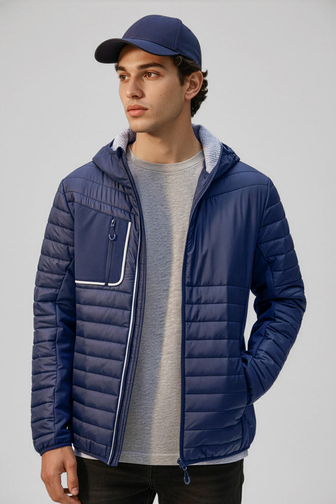 Unisex Patrol Jacket ||SRC=https://cdn.fashionbizapps.nz/honeybee/images/J134M_Talent_Navy_Silver_02.jpg