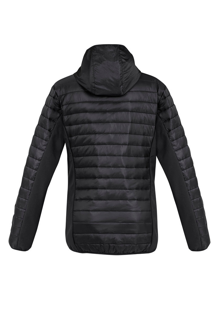 Unisex Patrol Jacket - Black/Silver ||SRC=https://cdn.fashionbizapps.nz/honeybee/images/J134M_bProduct_Black_Silver_02_NBnp0Un.jpg