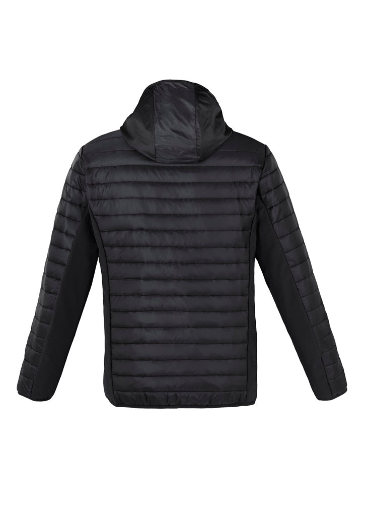 Unisex Patrol Jacket - Black/Silver ||SRC=https://cdn.fashionbizapps.nz/honeybee/images/J134M_bProduct_Black_Silver_04_P1UwbNe.jpg