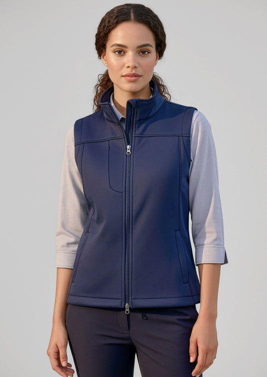 Womens Softshell Vest ||SRC=https://cdn.fashionbizapps.nz/honeybee/images/J29123_Talent_Navy_01_rmlXWHd.jpg