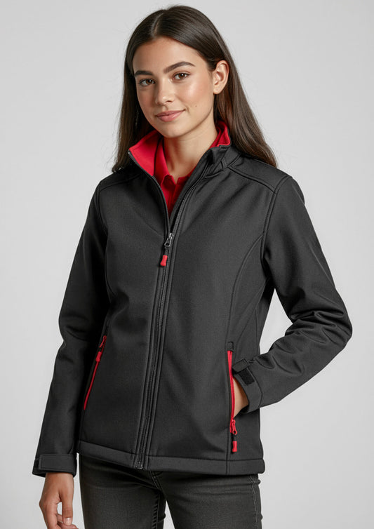 Kids Geneva Jacket ||SRC=https://cdn.fashionbizapps.nz/honeybee/images/J307K_Talent_Black_Red_01_uNdNuUF.jpg