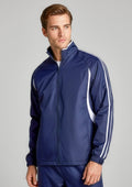 Unisex Flash Jacket ||SRC=https://cdn.fashionbizapps.nz/honeybee/images/J3150_Talent_Navy_White_01.jpg