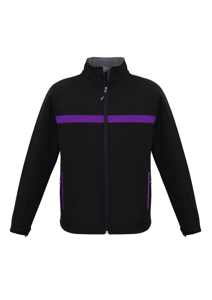Unisex Charger Jacket - Black/Purple/Grey ||SRC=https://cdn.fashionbizapps.nz/honeybee/images/J510M_bProduct_Black_Purple_Grey_01_e6uTuhh.jpg