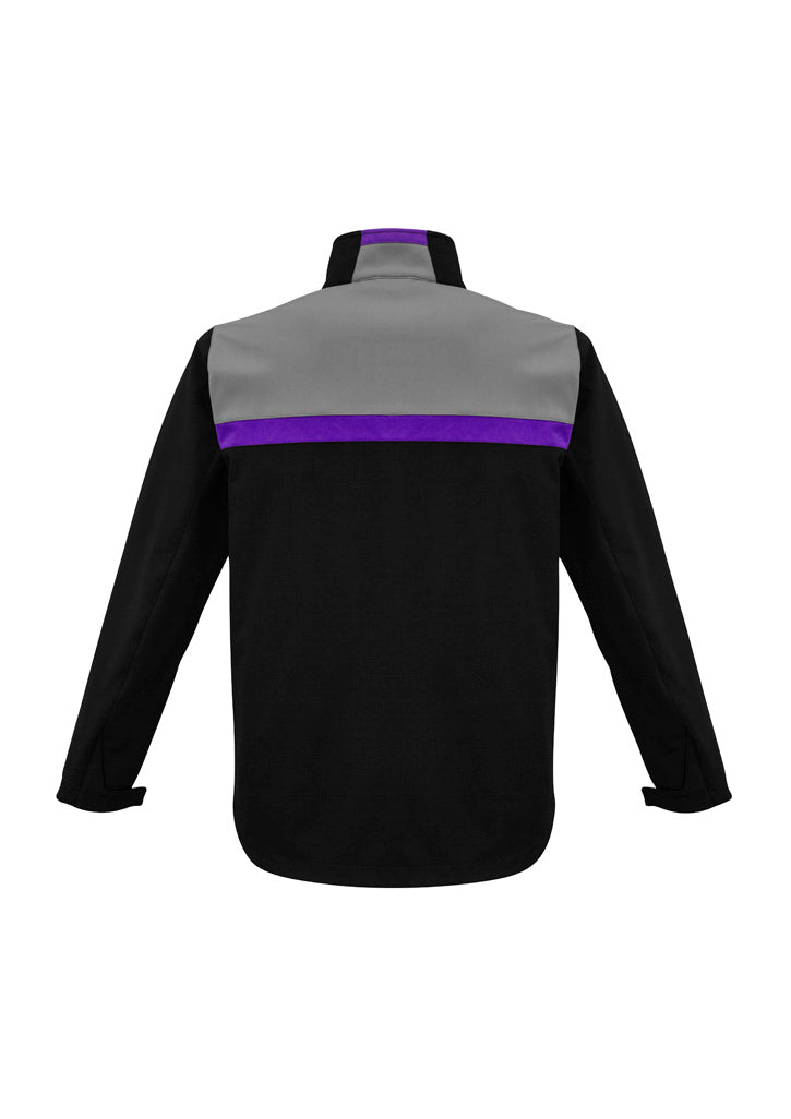 Unisex Charger Jacket - Black/Purple/Grey ||SRC=https://cdn.fashionbizapps.nz/honeybee/images/J510M_bProduct_Black_Purple_Grey_02_9RNX1o1.jpg