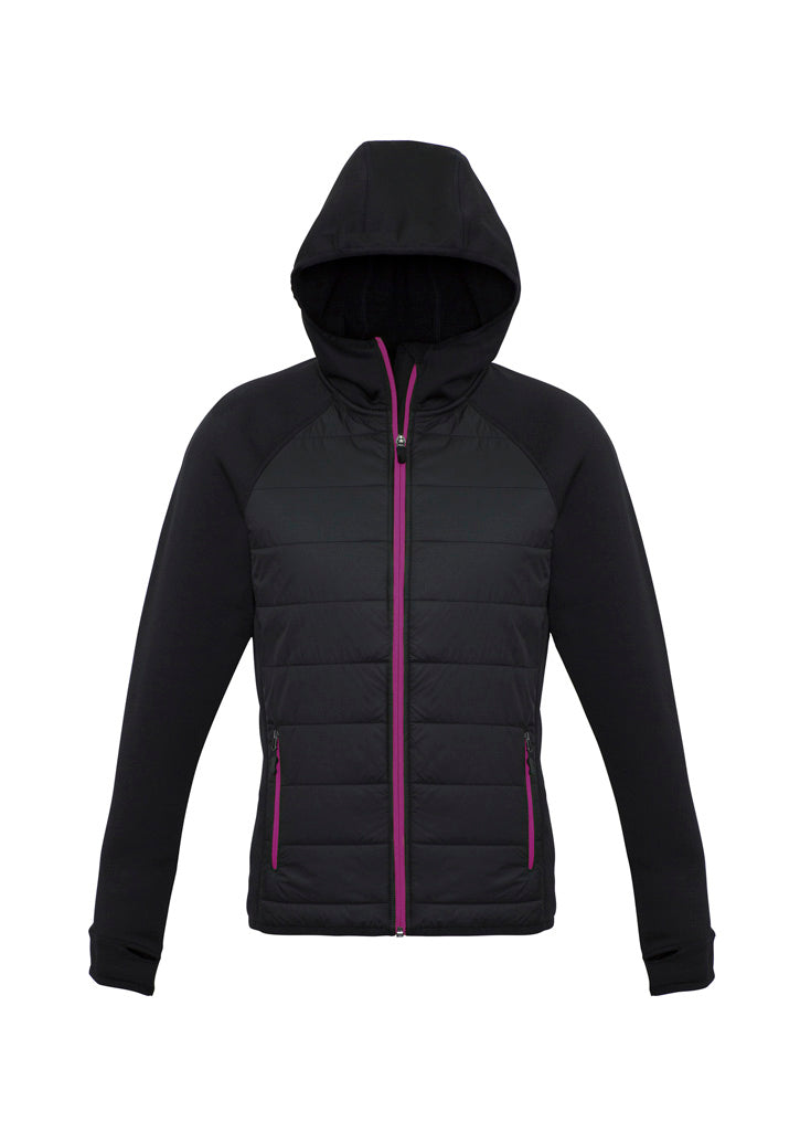 Womens Stealth Jacket - Black/Magenta ||SRC=https://cdn.fashionbizapps.nz/honeybee/images/J515L_bProduct_Black_Magenta_01_tbyzTki.jpg