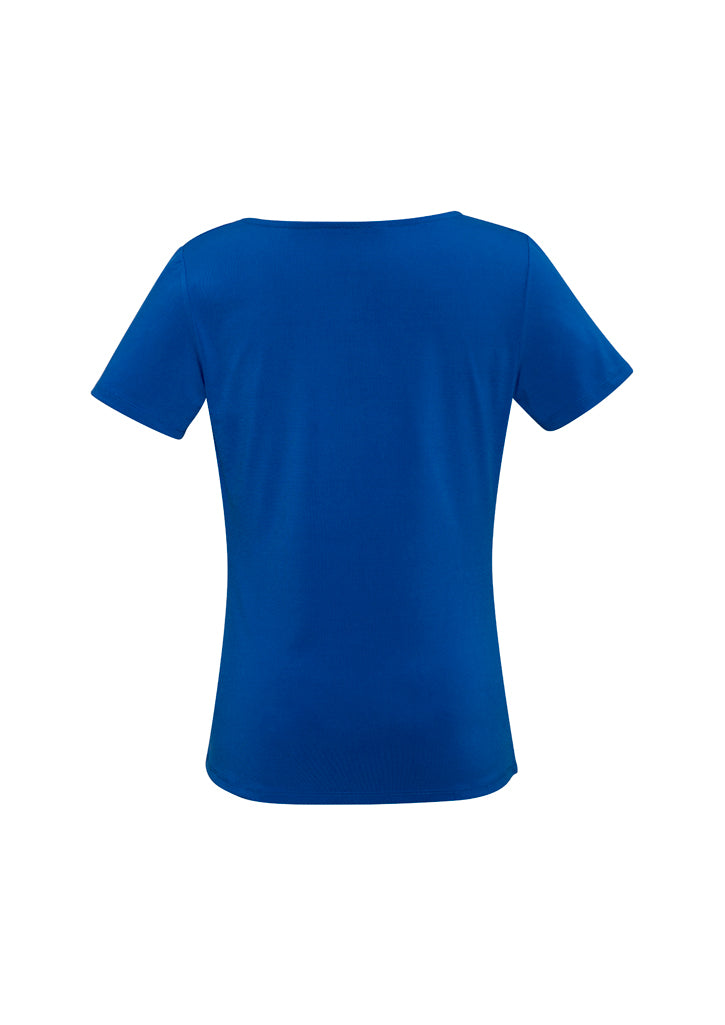 Ladies Ava Drape Knit Top - Electric Blue ||SRC=https://cdn.fashionbizapps.nz/honeybee/products/management/data/images/product/725x1026/K625LS_ElectricBlue_Back.jpg
