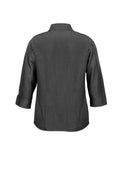 Womens Oasis 3/4 Sleeve Shirt - Charcoal ||SRC=https://cdn.fashionbizapps.nz/honeybee/images/LB3600_bProduct_Charcoal_02_5Qvd9DC.jpg