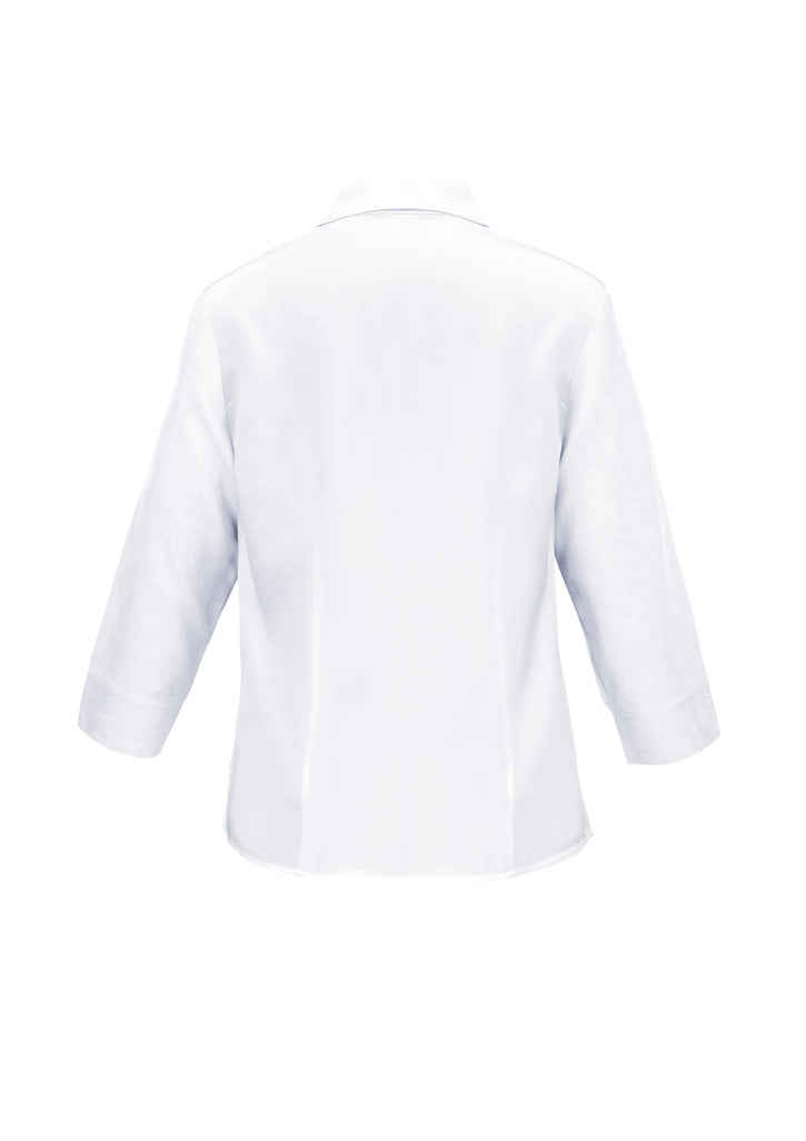 Womens Oasis 3/4 Sleeve Shirt - White ||SRC=https://cdn.fashionbizapps.nz/honeybee/images/LB3600_bProduct_White_02_gI3Mzy3.jpg