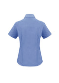 Womens Oasis Short Sleeve Shirt - Mid Blue ||SRC=https://cdn.fashionbizapps.nz/honeybee/images/LB3601_bProduct_MidBlue_02_kBB1HmP.jpg