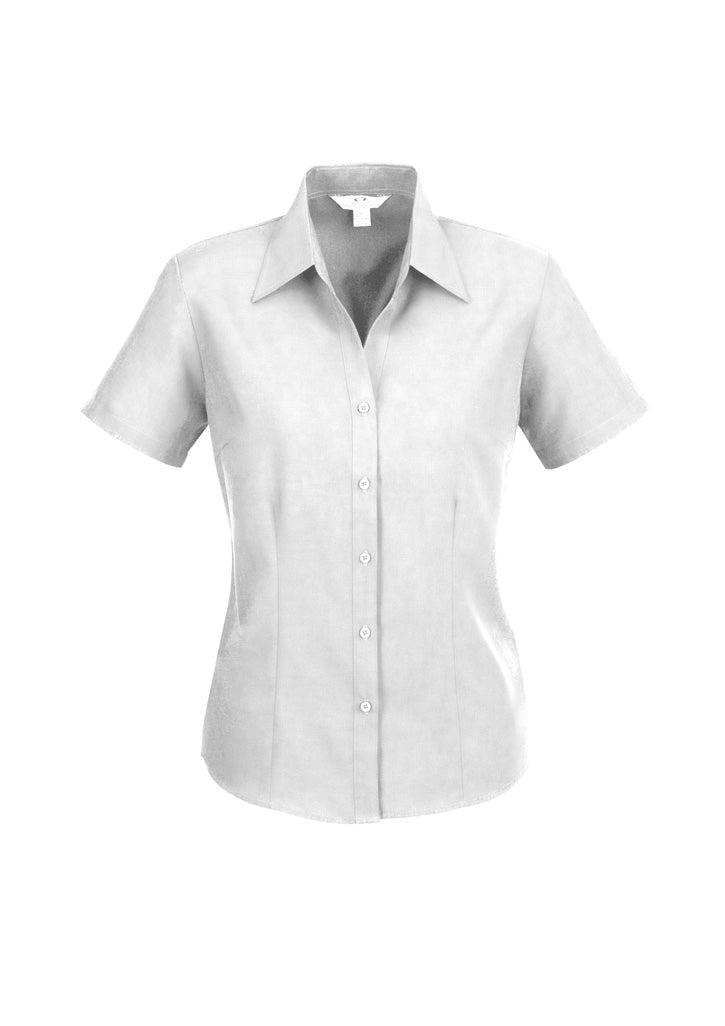 Womens Oasis Short Sleeve Shirt - White ||SRC=https://cdn.fashionbizapps.nz/honeybee/images/LB3601_bProduct_White_01_dqn2B3I.jpg