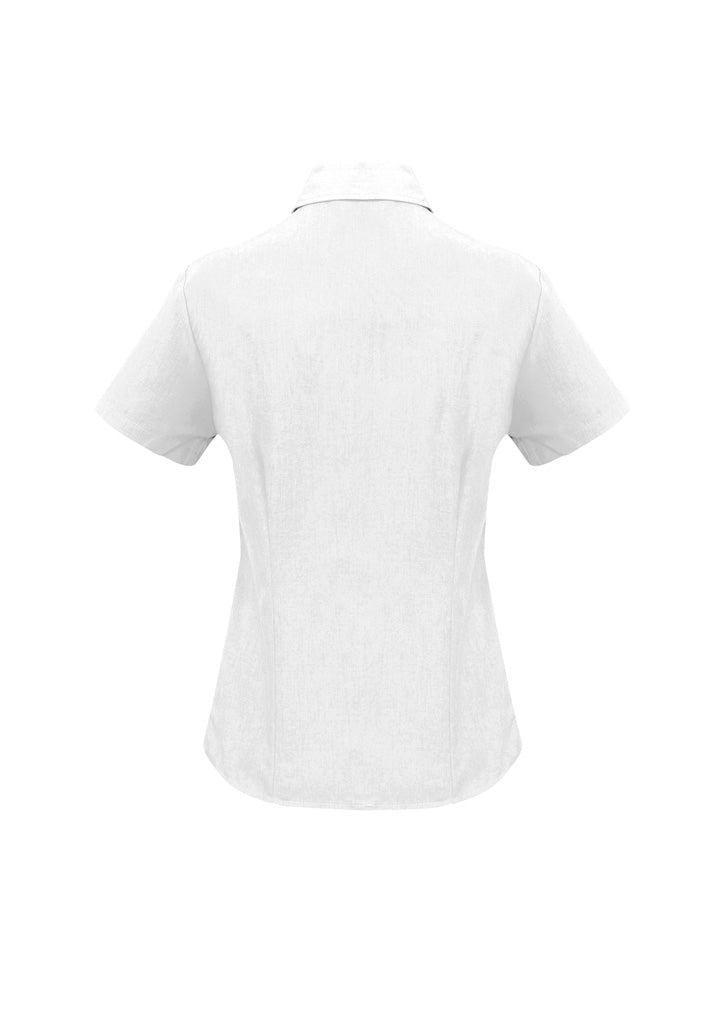 Womens Oasis Short Sleeve Shirt - White ||SRC=https://cdn.fashionbizapps.nz/honeybee/images/LB3601_bProduct_White_02_mio6VHP.jpg