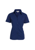 Womens Metro Short Sleeve Shirt - Royal ||SRC=https://cdn.fashionbizapps.nz/honeybee/images/LB7301_bProduct_Royal_01_iKvYTyF.jpg