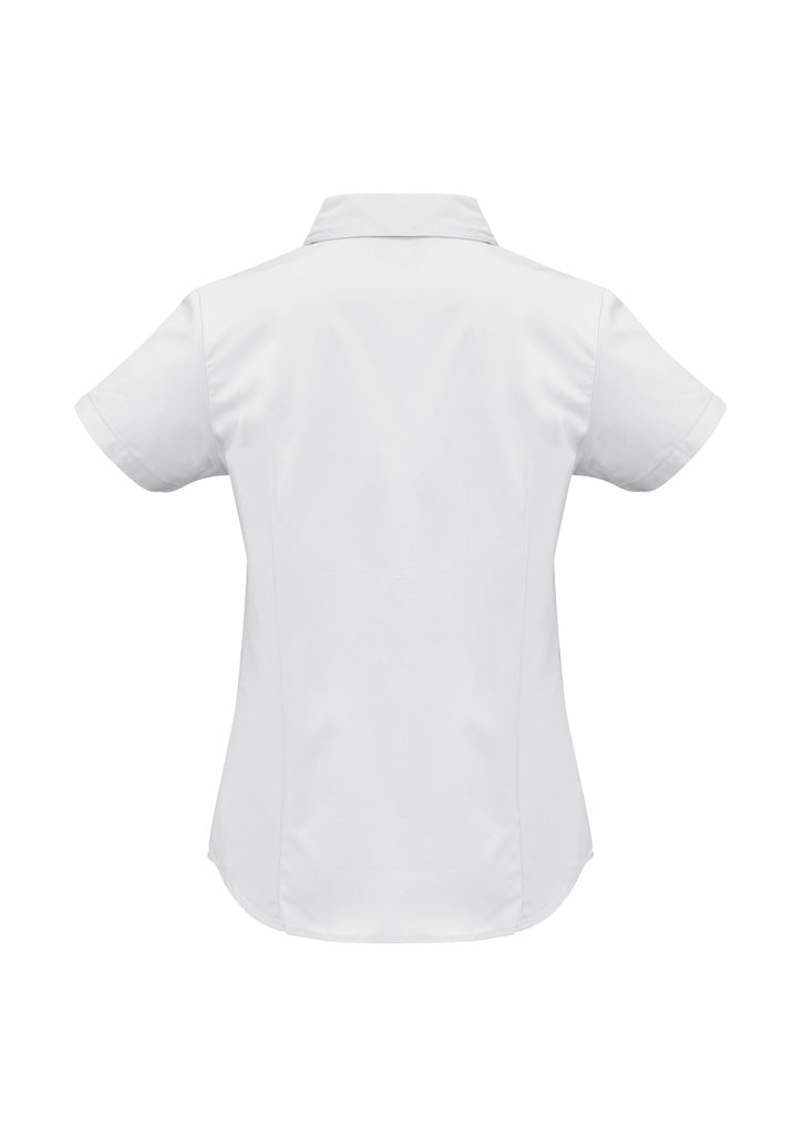 Womens Metro Short Sleeve Shirt - White ||SRC=https://cdn.fashionbizapps.nz/honeybee/images/LB7301_bProduct_White_02_4AB3hpm.jpg