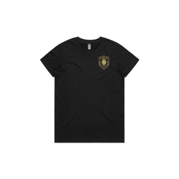 OSR Rolling Deep Shield Womens Maple Tee (Gold Print)