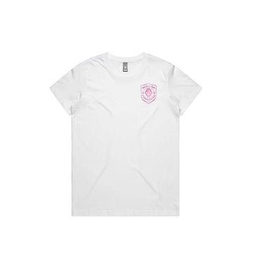 Rolling Deep Shield Maple Tee (Pink Print) - Womens