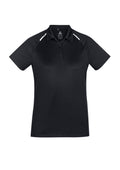 Womens Academy Short Sleeve Polo - Black/White ||SRC=https://cdn.fashionbizapps.nz/honeybee/images/P012LS_bProduct_Black_White_01_SmMOgSo.jpg
