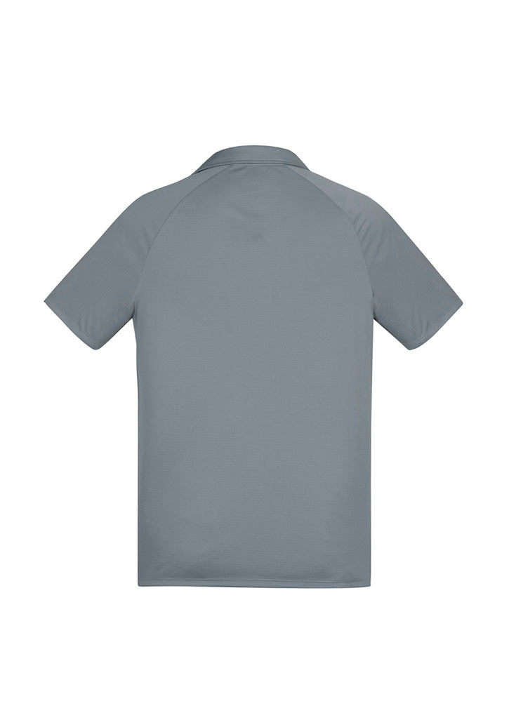 Mens Academy Short Sleeve Polo - Silver/Charcoal ||SRC=https://cdn.fashionbizapps.nz/honeybee/images/P012MS_bProduct_Silver_Charcoal_02_3Hld4XK.jpg
