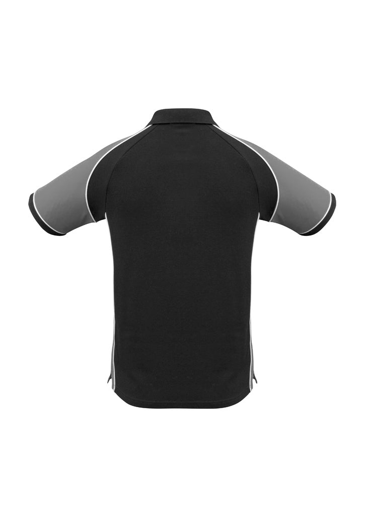 Mens Nitro Short Sleeve Polo - Black/Grey/White ||SRC=https://cdn.fashionbizapps.nz/honeybee/images/P10112_bProduct_Black_Grey_White_02_NE0fitm.jpg