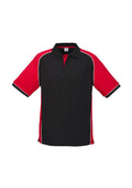 Mens Nitro Short Sleeve Polo - Black/Red/White ||SRC=https://cdn.fashionbizapps.nz/honeybee/images/P10112_bProduct_Black_Red_White_01_SXjbajT.jpg
