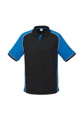 Mens Nitro Short Sleeve Polo - Black/Royal/White ||SRC=https://cdn.fashionbizapps.nz/honeybee/images/P10112_bProduct_Black_Royal_White_01_34NRku4.jpg