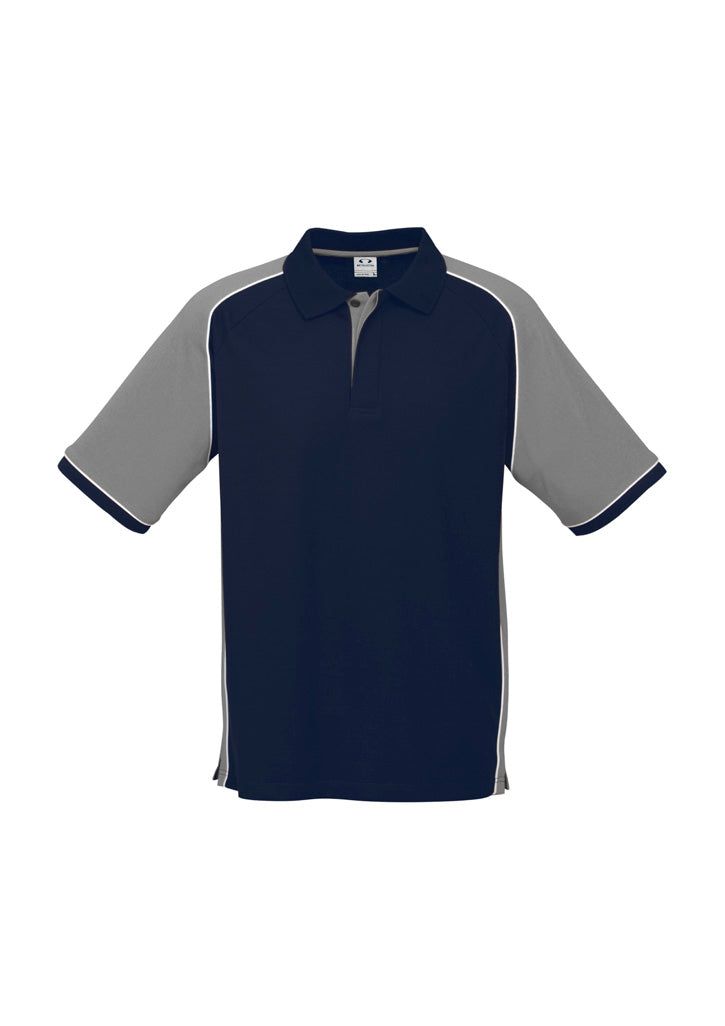 Mens Nitro Short Sleeve Polo - Navy/Grey/White ||SRC=https://cdn.fashionbizapps.nz/honeybee/images/P10112_bProduct_Navy_Grey_White_01_DxM2XEv.jpg
