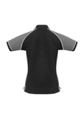 Womens Nitro Short Sleeve Polo - Black/Grey/White ||SRC=https://cdn.fashionbizapps.nz/honeybee/images/P10122_bProduct_Black_Grey_White_02_0SMdYYj.jpg