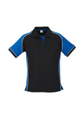 Womens Nitro Short Sleeve Polo - Black/Royal/White ||SRC=https://cdn.fashionbizapps.nz/honeybee/images/P10122_bProduct_Black_Royal_White_01_zMFsqaM.jpg