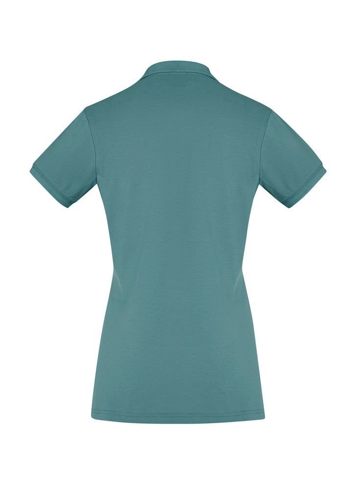 Womens City Short Sleeve Polo - Jasper Green ||SRC=https://cdn.fashionbizapps.nz/honeybee/images/P105LS_bProduct_JasperGreen_02_X7QHVfy.jpg