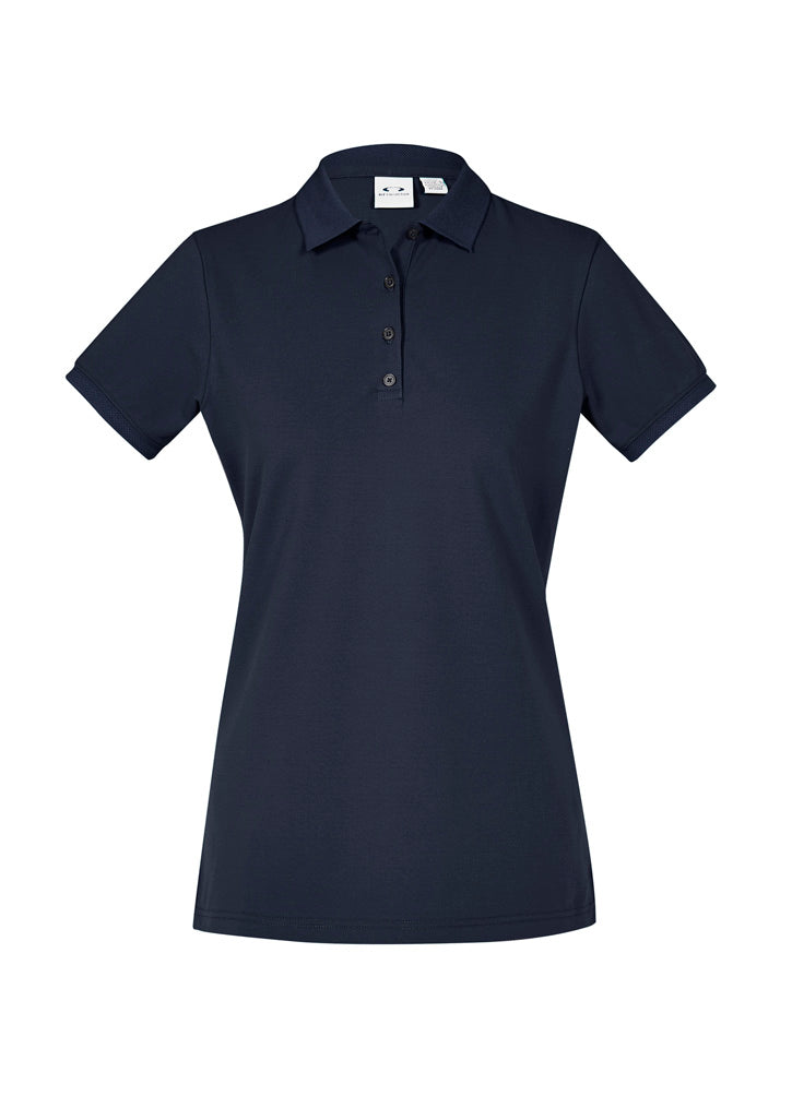 Womens City Short Sleeve Polo - Navy ||SRC=https://cdn.fashionbizapps.nz/honeybee/images/P105LS_bProduct_Navy_01_12yJUCX.jpg