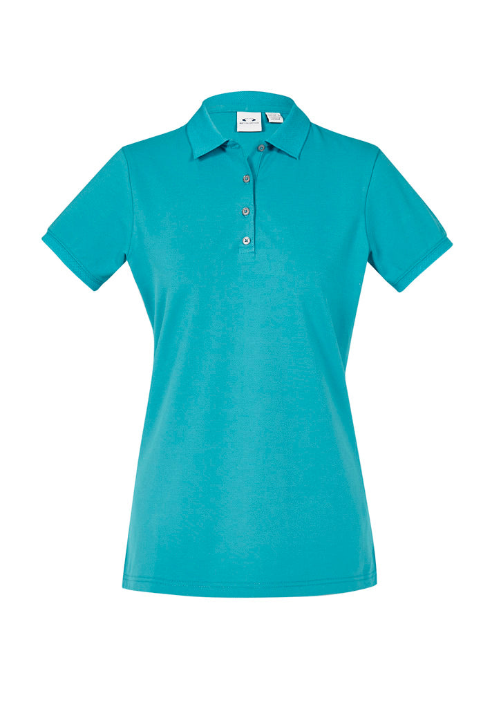 Womens City Short Sleeve Polo - Teal ||SRC=https://cdn.fashionbizapps.nz/honeybee/images/P105LS_bProduct_Teal_01_IFBRnMe.jpg