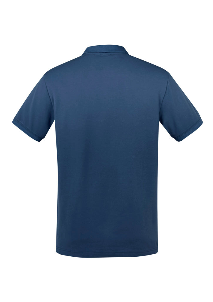 Mens City Short Sleeve Polo - Mineral Blue ||SRC=https://cdn.fashionbizapps.nz/honeybee/images/P105MS_bProduct_MineralBlue_02_qYGbKMi.jpg