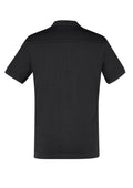 Mens Aston Short Sleeve Polo - Black/Silver Grey ||SRC=https://cdn.fashionbizapps.nz/honeybee/images/P106MS_bProduct_Black_SilverGrey_02_OLPSrNk.jpg
