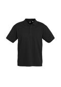 Mens Ice Short Sleeve Polo - Black ||SRC=https://cdn.fashionbizapps.nz/honeybee/images/P112MS_Product_Black_01.jpg