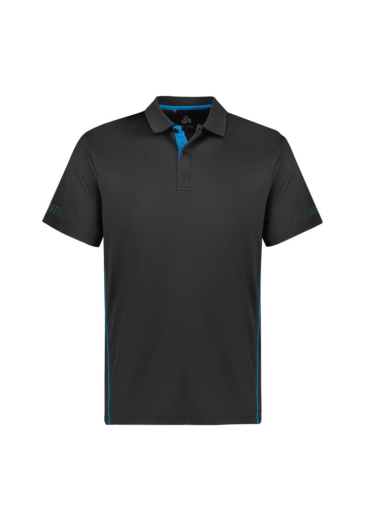 Kids Balance Short Sleeve Polo - Grey/Cyan ||SRC=https://cdn.fashionbizapps.nz/honeybee/images/P200KS_bProduct_Grey_Cyan_01_DpHKOFv.jpg