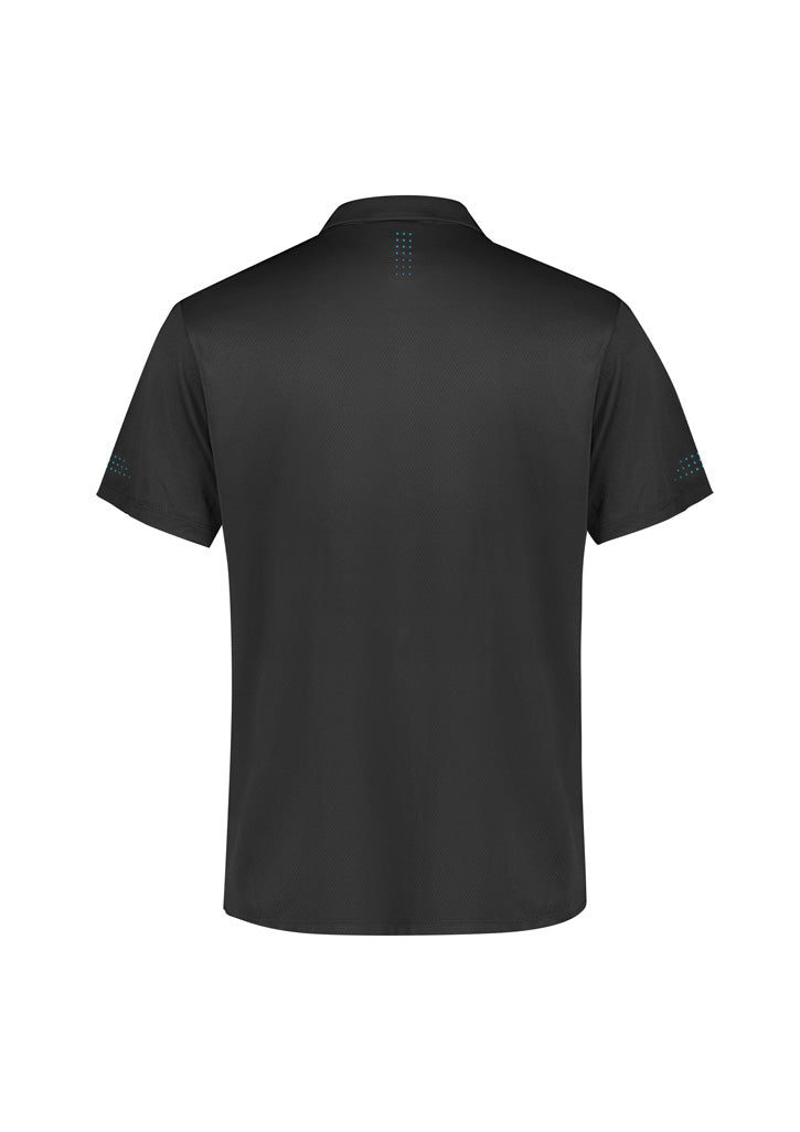 Kids Balance Short Sleeve Polo - Grey/Cyan ||SRC=https://cdn.fashionbizapps.nz/honeybee/images/P200KS_bProduct_Grey_Cyan_02_jZuRl8j.jpg