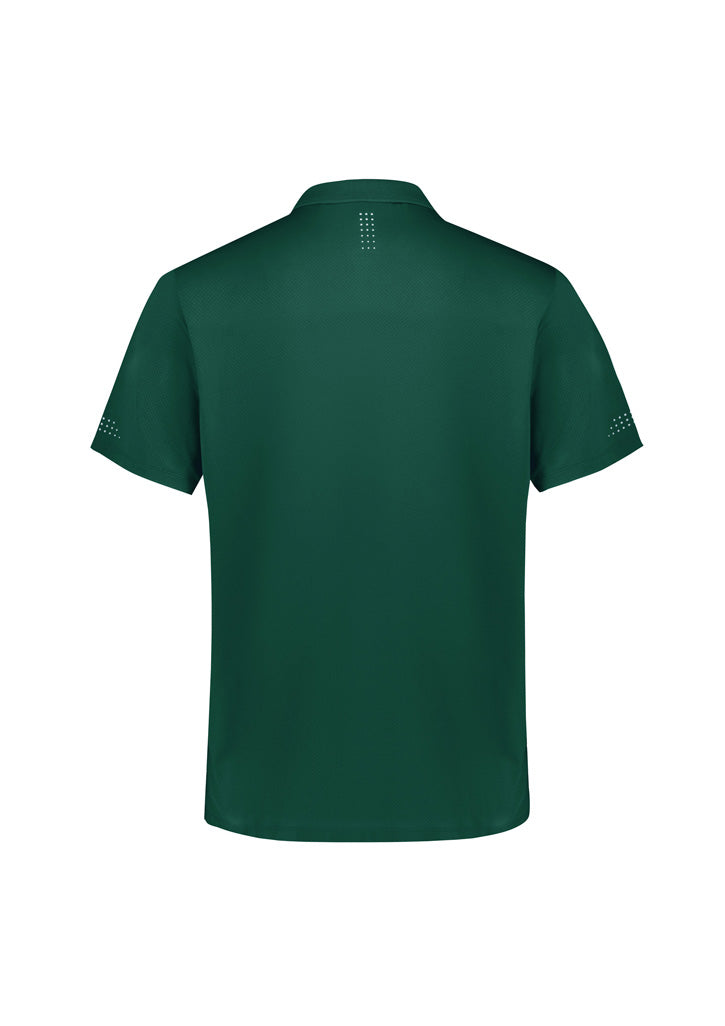 Mens Balance Short Sleeve Polo - Forest/White ||SRC=https://cdn.fashionbizapps.nz/honeybee/images/P200MS_bProduct_Forest_White_02_8OhOn83.jpg