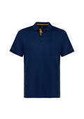 Mens Balance Short Sleeve Polo - Navy/Gold ||SRC=https://cdn.fashionbizapps.nz/honeybee/images/P200MS_bProduct_Navy_Gold_01_mQJVzYZ.jpg