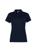Womens Action Short Sleeve Polo - Navy ||SRC=https://cdn.fashionbizapps.nz/honeybee/images/P206LS_Product_Navy_01_M4YfNVV.jpg