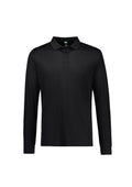 Mens Action Long Sleeve Polo - Black ||SRC=https://cdn.fashionbizapps.nz/honeybee/images/P206ML_bProduct_Black_01_6tbHLu1.jpg
