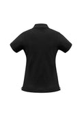 Womens Neon Short Sleeve Polo - Black ||SRC=https://cdn.fashionbizapps.nz/honeybee/images/P2125_bProduct_Black_02_GM7TWv7.jpg