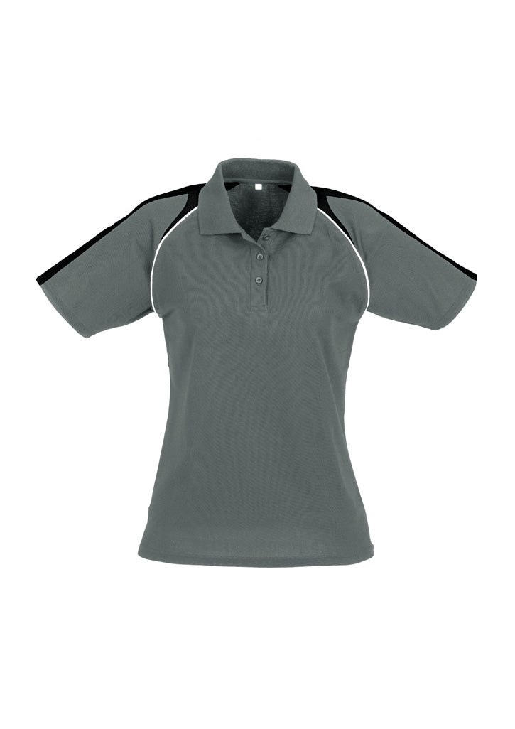 Womens Triton Short Sleeve Polo - Ash/Black/White ||SRC=https://cdn.fashionbizapps.nz/honeybee/images/P225LS_Product_Ash_Black_White_01_vLmzhGp.jpg