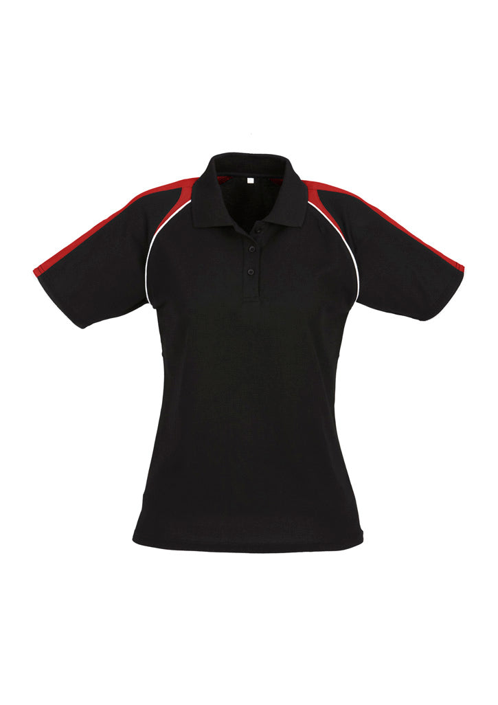 Womens Triton Short Sleeve Polo - Black/Red/White ||SRC=https://cdn.fashionbizapps.nz/honeybee/images/P225LS_bProduct_Black_Red_White_01_HX1hFTb.jpg